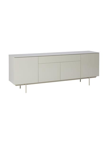 Aparador Elyn, Estructura: tablero de fibras de dens, Patas: metal con pintura en polv, Greige brillante, An 200 x Al 75 cm