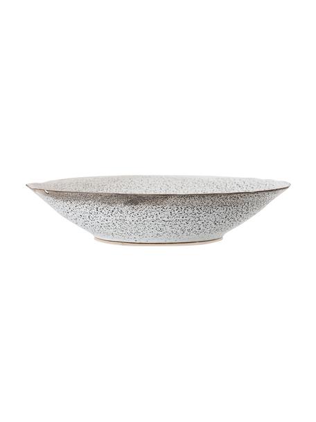 Handgemaakte serveerschaal Thea met reactief glazuur, Keramiek, Crèmekleurig, gespikkeld, Ø 30 x H 6 cm