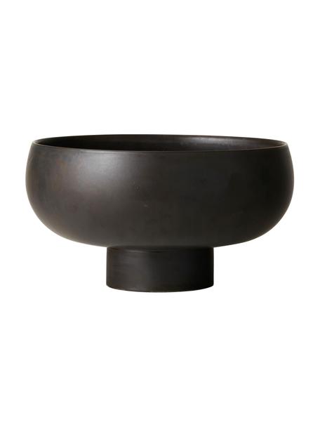 Frutero artesanal de porcelana New Norm, Porcelana, Marrón oscuro, Ø 25 x Al 13 cm