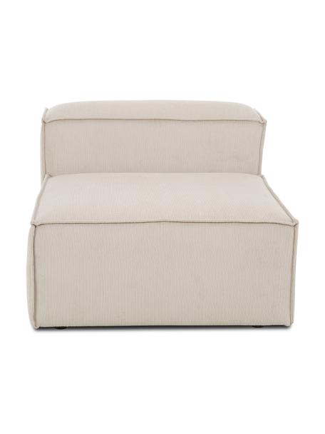 Módulo central de pana sofá Lennon, Tapizado: pana (92% poliéster, 8% p, Estructura: madera de pino maciza, ma, Patas: plástico Las patas están , Pana beige, An 89 x F 119 cm