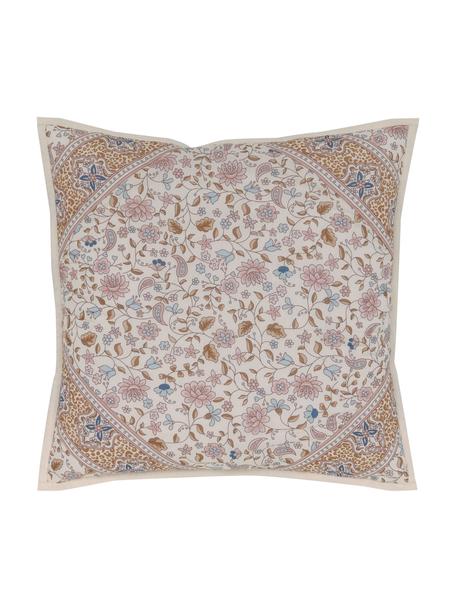 Poszewka na poduszkę z bawełny Lilou, 100% bawełna, Brudny różowy, beżowy, niebieski, S 60 x D 60 cm