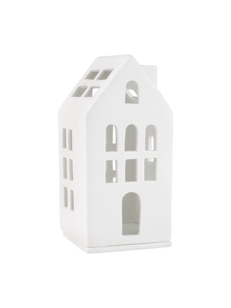 Portavela de porcelana Living, Porcelana, Blanco, An 6 x Al 13 cm