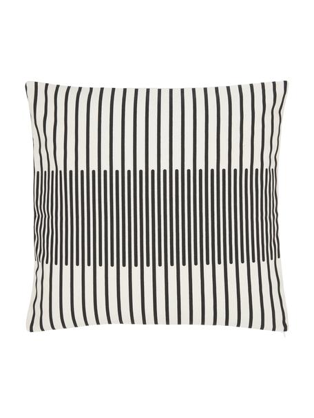 Poszewka na poduszkę Zella, 100% bawełna, Biały, czarny, S 45 x D 45 cm