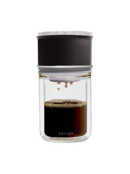 Komplet kubka z dripperem do kawy Stagg, 2 elem., Czarny, transparentny, Komplet z różnymi rozmiarami