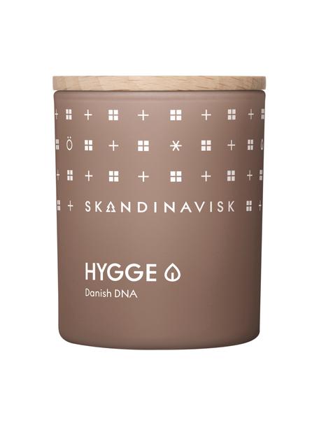 Vela perfumada Hygge (té negro, hojas de menta, manzanas secas), Recipiente: vidrio, Caja: cartón, Marrón, Ø 8 x Al 10 cm