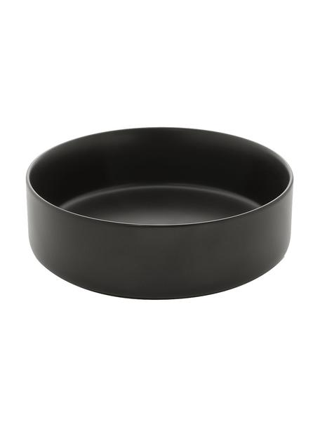 Aufsatzwaschbecken Klimt aus Keramik, Ø 36 cm, Keramik, Schwarz, Ø 36 x H 12 cm