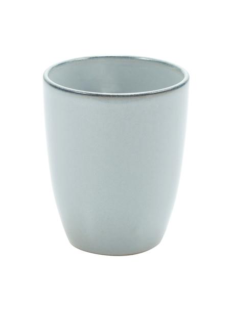 Ručně vyrobený pohárek z kameniny Thalia, 2 ks, Kamenina, Modrá, šedá, Ø 9 cm, V 11 cm