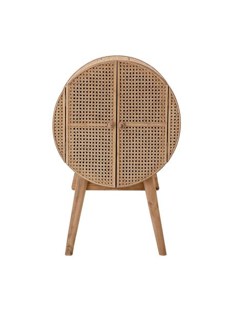 Buffet Otto, Rotin, bois de sapin, MDF, Beige, larg. 52 x haut. 80 cm