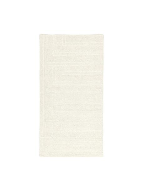 Handgetuft wollen vloerkleed Alan in crèmewit, Bovenzijde: 100% wol, Onderzijde: 100% katoen Bij wollen vl, Beige, B 200 x L 300 cm (maat L)