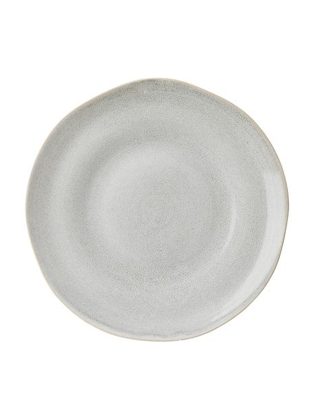 Ručně vyrobené mělké talíře z kameniny Manor, 4 ks, Kamenina, Světle šedá s béžovým okrajem, Ø 29 cm, V 4 cm