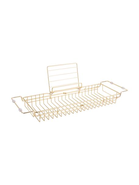 Estante de bañera Tubad, Metal recubierto, Dorado, An 61 x Al 18 cm