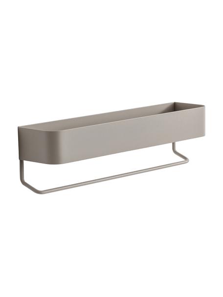 Metalen handdoekrek Nina, Gelakt metaal, Lichtgrijs, B 35 x H 10 cm