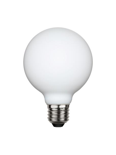 Lampadina E27, dimmerabile, bianco caldo, 1 pz, Lampadina: vetro, Base lampadina: alluminio, Bianco, Ø 8 x Alt. 12 cm, 1 pz