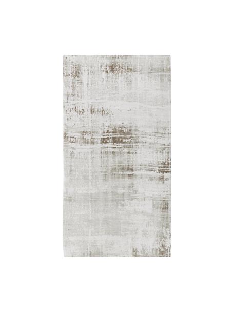 Alfombra de algodón de tejido plano Louisa, Parte superior: 85% algodón, 15% poliéste, Reverso: látex, Tonos grises, plateado, An 80 x L 150 cm (Tamaño XS)