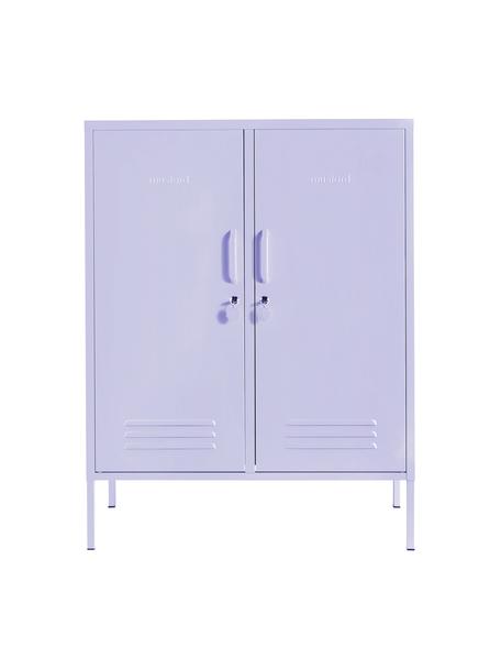 Metalen highboard Midi, Gepoedercoat staal, Lila, B 85 x H 111 cm