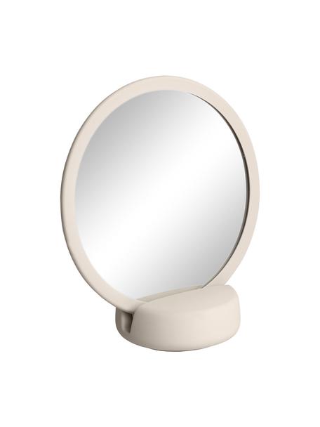 Specchio cosmetico con ingrandimento Sono, Superficie dello specchio: lastra di vetro, Cornice: ceramica, Beige, Larg. 17 x Alt. 19 cm