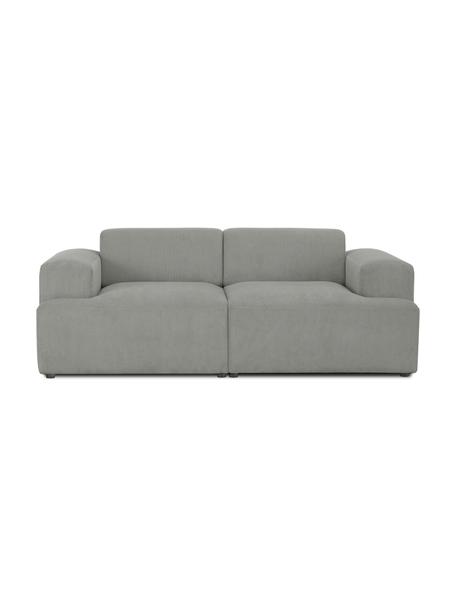 Cord-Sofa Melva (2-Sitzer) in Grau, Bezug: Cord (92% Polyester, 8% P, Gestell: Massives Kiefernholz, FSC, Cord Grau, B 198 x T 101 cm