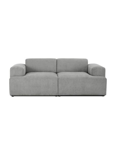 Cord-Sofa Melva (2-Sitzer), Bezug: Cord (92% Polyester, 8% P, Gestell: Massives Kiefernholz, FSC, Cord Grau, B 198 x T 101 cm