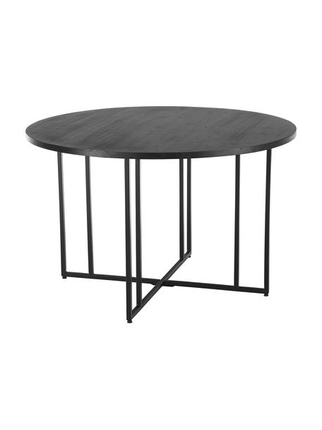 Okrúhly jedálenský stôl z mangového dreva Luca, Čierna, Ø 140 x V 75 cm