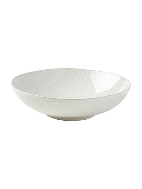Kameninové talíře na těstoviny s reaktivní glazurou Gemma, 2 ks, Kamenina, Krémově bílá, Ø 19 cm, V 5 cm