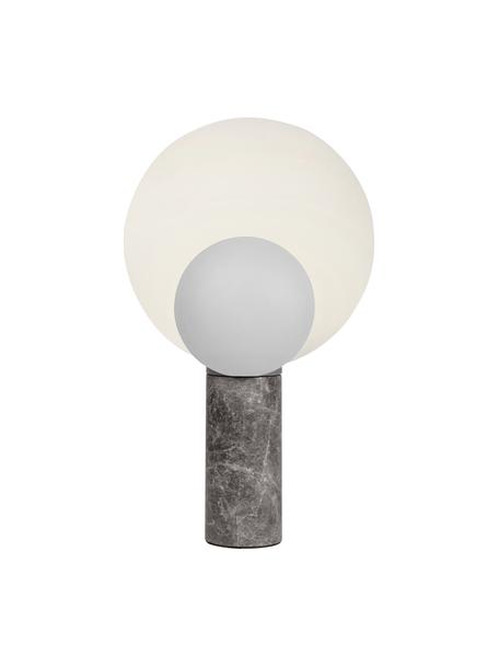 Stolová lampa s mramorovým podstavcom Cache, Mramorovaná svetlosivá, Ø 30 x V 49 cm