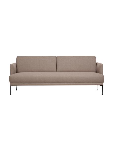Sofa Fluente (3-Sitzer) mit Metall-Füßen, Bezug: 100% Polyester 35.000 Sch, Gestell: Massives Kiefernholz, FSC, Füße: Metall, pulverbeschichtet, Webstoff Taupe, B 196 x T 85 cm