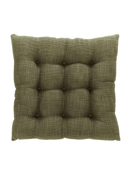 Baumwoll-Sitzkissen Sasha, Bezug: 100% Baumwolle, Grün, B 40 x L 40 cm