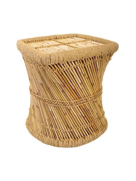 Tavolino da esterno in bambù Ariadna, Legno di bambù, corda, Legno di bambù, marrone chiaro, Larg. 48 x Alt. 43 cm