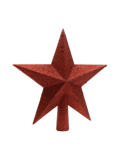 Estrella Árbol de Navidad irrompible Stern, Ø 19 cm, Plástico, purpurina, Rojo, Ø 19 cm
