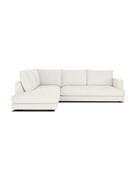 Sofa narożna Tribeca, Tapicerka: 100% poliester Dzięki tka, Stelaż: lite drewno sosnowe, Nogi: lite drewno bukowe, lakie, Beżowa tkanina, S 315 x G 228 cm, prawostronna