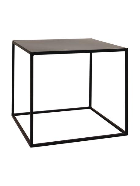 Tavolino in metallo Expo, Metallo verniciato a polvere, Nero, Larg. 40 x Prof. 40 cm