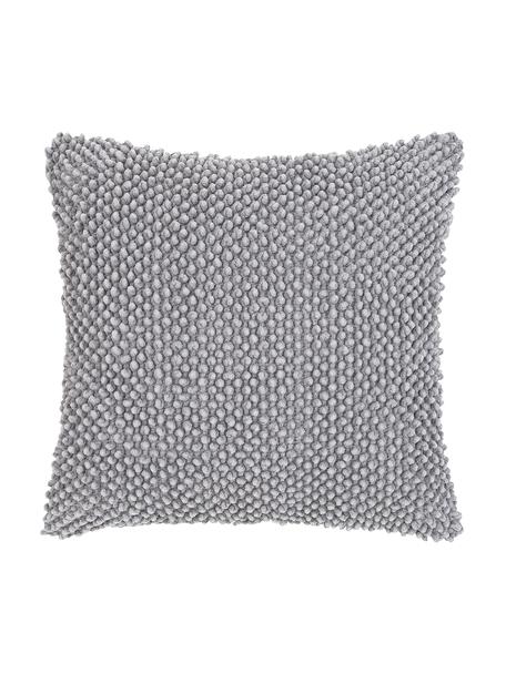 Kissenhülle Indi mit strukturierter Oberfläche in Grau, 100% Baumwolle, Hellgrau, 45 x 45 cm