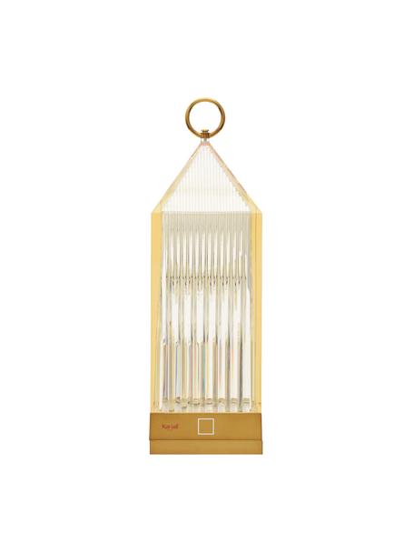Prenosná stolová lampa Lantern, Umelá hmota, Odtiene zlatej, Š 10 x V 31 cm