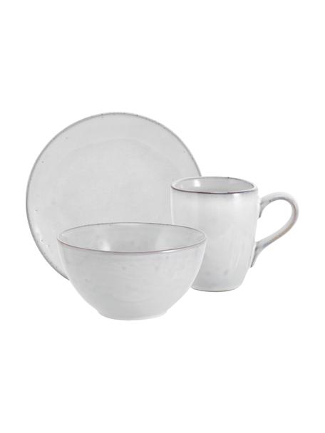 Handgemachtes Frühstücks-Set Nordic Sand aus Steingut, 4 Personen (12-tlg.), Steingut, Beige, Sondergrößen