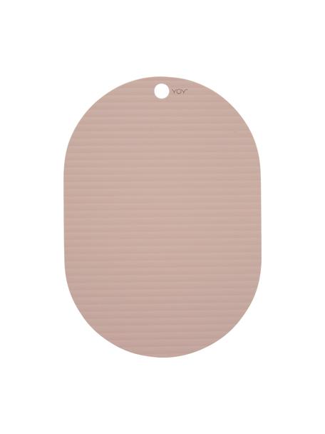 Placemats Ribbo in roze, 2 stuks, Siliconen, Roze, B 33 x L 46 cm