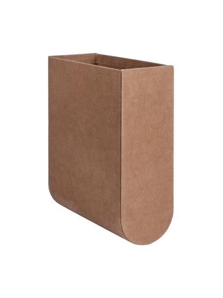 Handgefertigte Aufbewahrungsbox Curved, Bezug: 100 % Baumwolle, Korpus: Pappe, Hellbraun, B 12 x H 33 cm