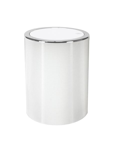 Poubelle design couvercle à basculeTrace, Plastique, Blanc, 5 l