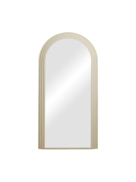 Specchio da parete con cornice in metallo beige Falco, Cornice: metallo rivestito, Superficie dello specchio: lastra di vetro, Beige, Larg. 100 x Alt. 203 cm