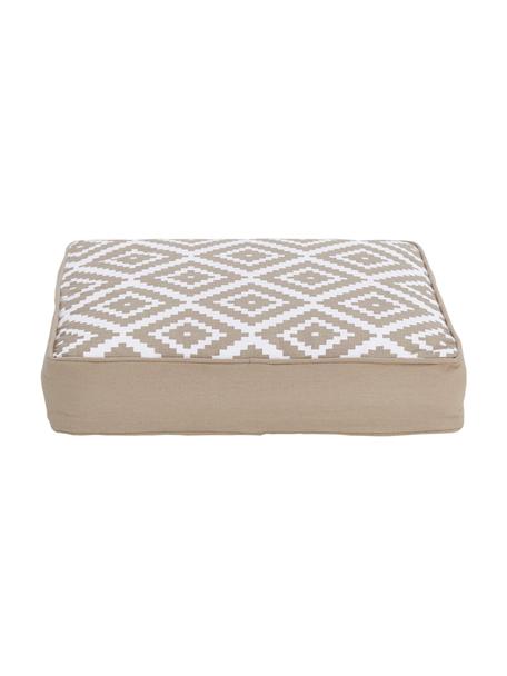 Cuscino sedia alto taupe/bianco Miami, Rivestimento: 100% cotone, Beige, Larg. 40 x Lung. 40 cm