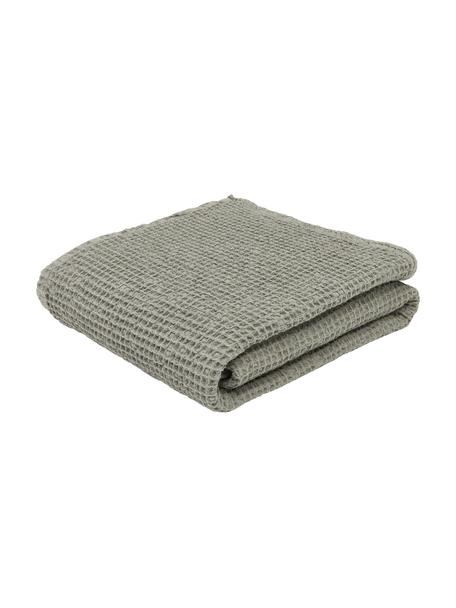 Waffelpiqué-Tagesdecke Lois aus Baumwolle in Khaki, 100 % Baumwolle, Khaki, B 180 x L 260 cm (für Betten bis 140 x 200 cm)