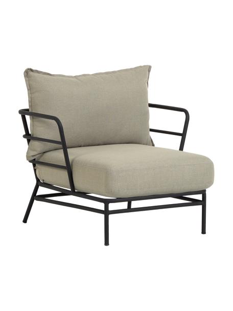 Fotel ogrodowy Mareluz, Stelaż: metal ocynkowany i lakier, Beżowy, S 80 x G 76 cm