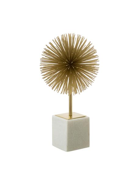 Decoratief object Marball, Object: metaal, Voet: marmer, Onderzijde: vilt, Goudkleurig, wit, H 30 cm