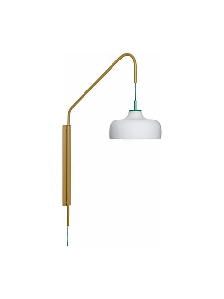 Applique avec abat-jour en verre Current, Blanc, jaune, prof. 71 x haut. 111 cm