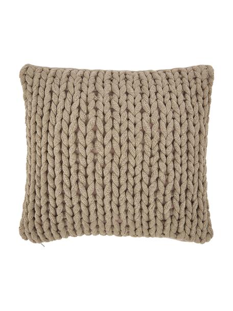 Housse de coussin grosse maille Adyna, Beige