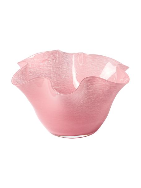 Misa dekoracyjna ze szkła dmuchanego Inaya, Szkło dmuchane, Blady różowy, Ø 29 x W 15 cm
