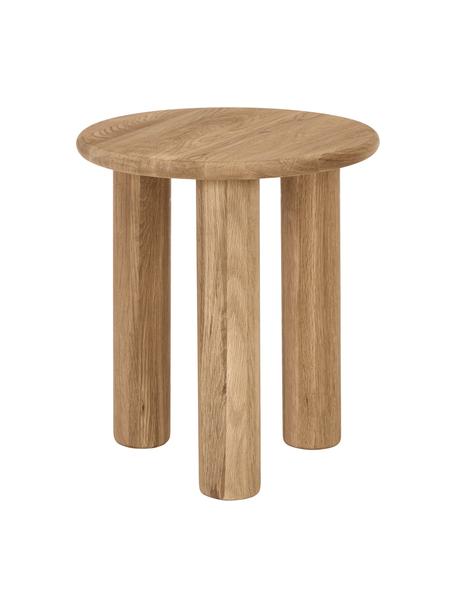 Tavolino rotondo in legno di quercia Didi, Legno massiccio di quercia oliato, Legno di quercia oliato, Ø 40 x Alt. 45 cm