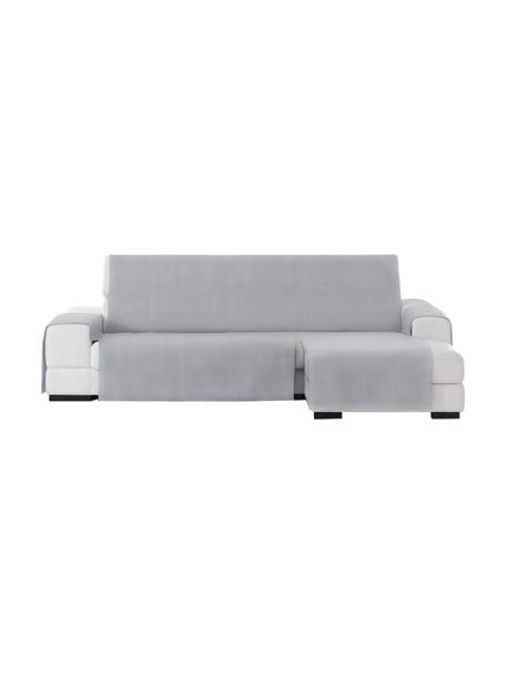 Funda de sofá Levante, 65% algodón, 35% poliéster, Gris, Brazo corto (150 x 240 cm, chaise longue derecha)