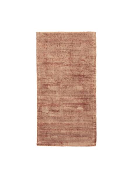 Tappeto in viscosa color terracotta tessuto a mano Jane, Retro: 100% cotone, Terracotta, Larg.160 x Lung. 230 cm  (taglia M)