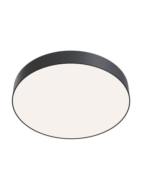 Plafoniera nera a LED Zon, Paralume: alluminio rivestito, Nero, bianco, Ø 60 x Alt. 6 cm