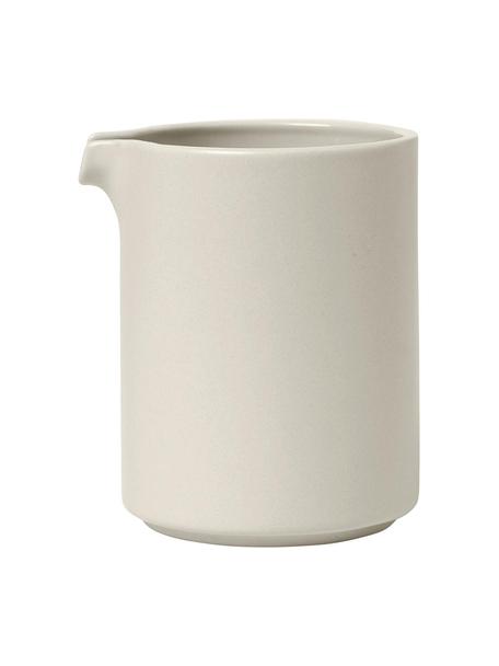 Brocca latte opaco/lucido Pilar 280 ml, Ceramica, Bianco crema, Ø 8 x Alt. 10 cm